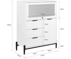 TV staliukas Virtuvės spintelė, SoBuy FSB94-W, 86x40x108 cm