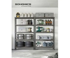 Songmics Rūsio lentyna 200 cm aukščio pilka