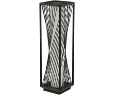 "Outsunny" saulės grindų lempa iš rotango su šviesos jutikliu 25 LED saulės lempos boho stiliaus IP44 vandeniui atspari saulės lempa saulės lempa lauko lempa įkraunamas saulės žibintas sodo balkonui lauko vejos kiemui