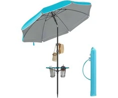 Songmics Paplūdimio skėtis, 160 cm, Mėlynas