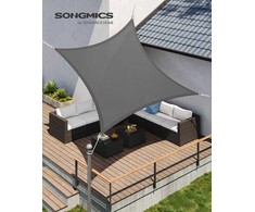 SONGMICS stačiakampė markizė 2 x 3 m, atspari vandeniui, UV apsauga 93%, baltos spalvos, GSH23WT