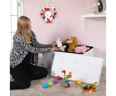 Songmics Sėdynės krūtinės 76 cm dirbtinės odos baltos spalvos