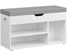 Songmics Batai suoliukas, 30x80x44 cm, baltas
