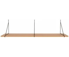 House Sieninis lentynas, Chiba, 120x29 cm, Juoda