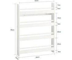 Sobuy Sieninė Vaikiška lentyna, balta, išbandyta 24 kg, KMB08-K-W