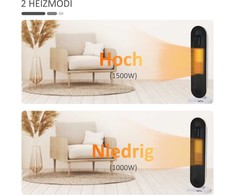 Homcom Ventiliatorinis šildytuvas 2000 W su nuotolinio valdymo pulteliu 21 x 21 x 63,5 cm