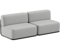 Sofa Sitsit Baldų sistema, STRAW 2', 0.8x2.04x0.78 m, Pilka