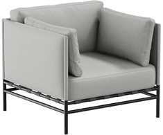 Sofa Sitsit Kėdė, Dandy, 78x78 cm, Pilka