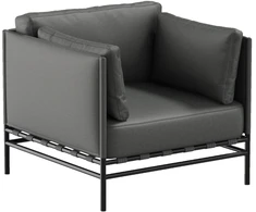 Sofa Sitsit Kėdė, Dandy, 78x78x78 cm, Tamsiai Pilka