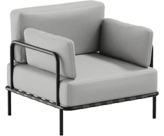 Sofa Sitsit Kėdė, Salve, 78x78x78 cm, Pilka