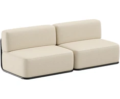 Sofa Sitsit Lauko baldų rinkinys, šiaudai, 80x204x78 cm, bežė spalva