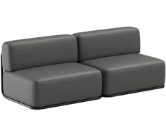 Sofa Sitsit Lauko baldų rinkinys, STRAW, 0.8x2.04x0.78 m, Tamsiai pilka
