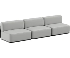 Sofa Sitsit Lauko baldų rinkinys, STRAW, 0.8x3.06x0.78 m, Pilka