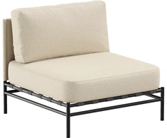 Sofa Sitsit Lauko modulinė baldų sistema, "Dandy" vieno modulio dalis, 78x78x78 cm, bežė spalva