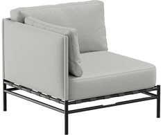Sofa Sitsit Lauko modulinės baldai, Dandy galinis modulis, 78x78x78 cm, pilka spalva