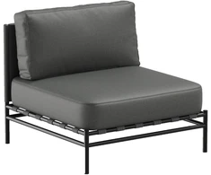 Sofa Sitsit Lauko moduliniai baldai, "Dandy" vienetinis modulis, 78x78x78 cm, tamsiai pilka spalva