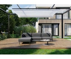 Sofa Sitsit Modulinės Baldai, SALVE 3' + Pufas, 156x234x78 cm, Tamsiai Pilka