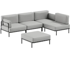 Sofa Sitsit Modulinis Baldų Rinkinys, Salve, 234x234 cm, Pilka