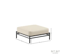 Sofa Sitsit Pufas modulis, Dandy, 78x78x37 cm, Bežas
