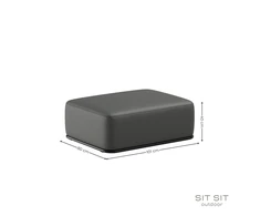 Sofa Sitsit Pufas modulis "STRAW" L, 0.8x1.02x0.4 m, Tamsiai Pilka