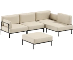 Sofa Sitsit Sofos rinkinys, Salve, 234x234 cm, Bežinė