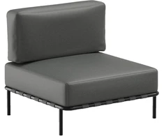 Sofa Sitsit Vieno Modulio Baldai, Salve, 78x78x78 cm, Tamsiai Pilka