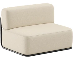 Sofa Sitsit Vieno Modulio Baldai, Šiaudai, 0.8x1.02x0.78 m, Bežinė Spalva