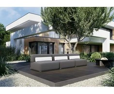 Sofa Sitsit Vieno Modulio Baldas, Šiaudai, 0.8x1.02x0.78 m, Tamsiai Pilka