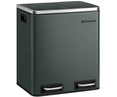 Songmics 30 litrų metalinė šiukšlių dėžė