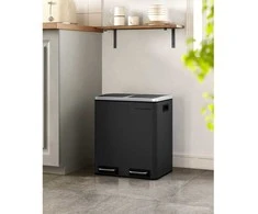 Songmics Atliekų dėžė 30 L juoda