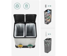 Šiukšlių rūšiavimo dėžė Songmics 30 L (2 x 15 L)
