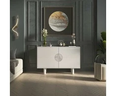 Skandica Komoda, Dancan ZOE, 140x90 cm, Balta