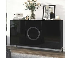 Skandica Komoda, EVA, 138x83 cm, Juoda