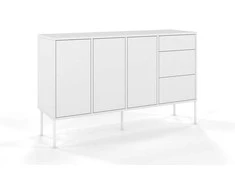 Skandica Komoda, MIRKA, 130x78 cm, Balta
