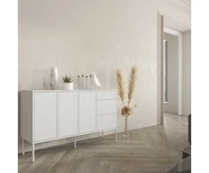 Skandica Komoda, MIRKA, 130x78 cm, Balta