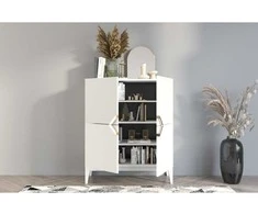 Skandica Komoda, Visby DEMI HIGH, 100.5x120.5 cm, Balta