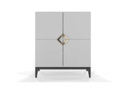 Skandica Komoda, Visby DEMI HIGH, 100,5x120,5 cm, Balta