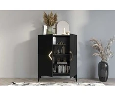 Skandica Komoda, Visby DEMI HIGH, 100.5x120.5 cm, Juoda