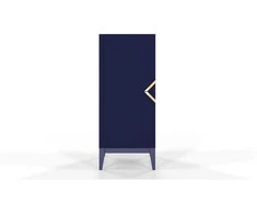 Skandica Komoda, Visby DEMI HIGH 2D, 50.5x120.5 cm, Tamsiai mėlyna