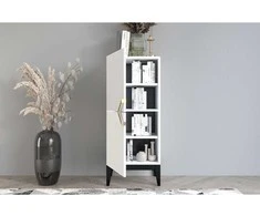 Skandica Komoda, Visby DEMI HIGH 2D, 50.5x120.5 cm, Balta