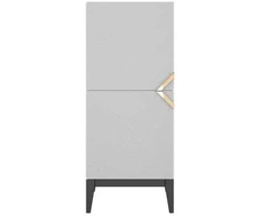 Skandica Komoda, Visby DEMI HIGH 2D, 50.5x120.5 cm, Balta