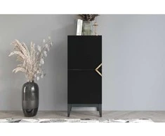 Skandica Komoda, Visby DEMI HIGH 2D, 50.5x42 cm, Juoda