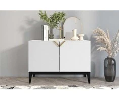 Skandica Komoda, Visby DEMI LONG 2D, 100.5x42 cm, Balta