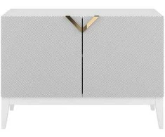 Skandica Komoda, Visby DEMI LONG 2D, 100,5x70 cm, Balta