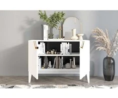 Skandica Komoda, Visby DEMI LONG 2D, 100,5x70 cm, Balta