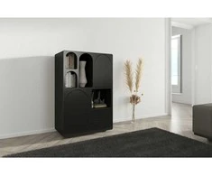 Skandica Komoda, Visby OLIMPIA, 80x40x120 cm, Juoda