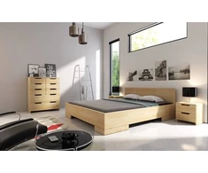 Skandica Medinė lova SPECTRUM Maxi - pušies mediena 200x200 - natūrali - 5902273651994