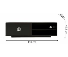 TV staliukas Skandica TV spintelė, Dancan LOTTA, 139x40 cm, Juoda