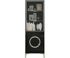 Skandica Vitrina, EVA, 38x60x180 cm, Juoda