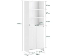 Vonia spintelis, SoBuy BZR155-W, 60x30x170 cm